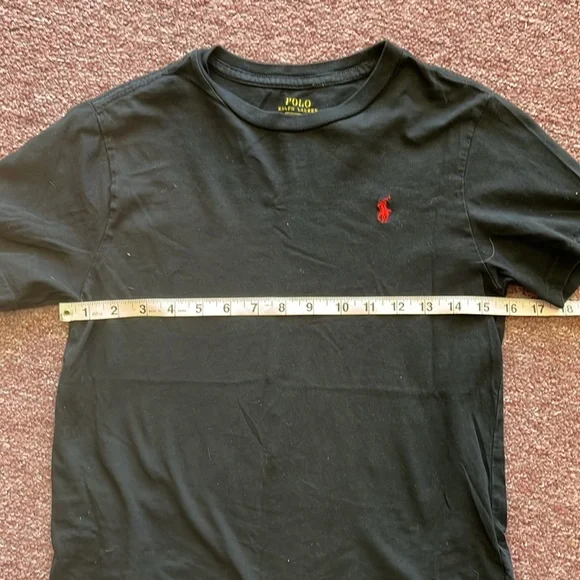 Polo Ralph Lauren Black Shirt Sleeve T Shirt Size M (10-12) - Picture 5 of 7